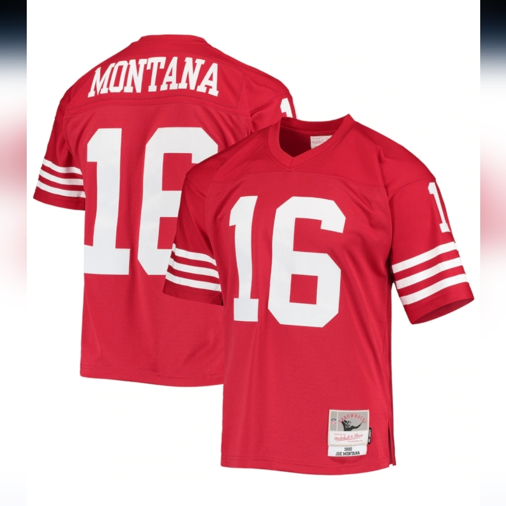 Mitchell & Ness Red Throwback Jersey
